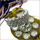 7MM Wide Wedding Band 2 TCW Round Stone Cubic Zirconia Share Prongs 14K White Gold