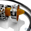 Mens .75 Princess Center Channel Cubic Zirconia CZ Wedding Band