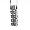 Cubic Zirconia Cz .32 TCW Pave Pendant