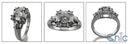 Anniversary Round 0.75 Center Baguettes Cubic Zirconia Cz Ring