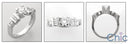 Engagement Half Ct Round Center Cubic Zirconia Cz Ring