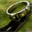 Mens .50 TCW Princess In Bezel Cubic Zirconia CZ Wedding Band