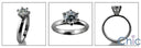 Solitaire 1 Ct Round Knife Shank Tiffany Cubic Zirconia Cz Ring