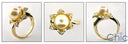 Fine Jewelry Pearl Flower Ring Cubic Zirconia Cz Ring