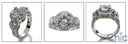 Estate 2 Ct Round Center Antique Style Cubic Zirconia Cz Ring