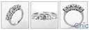 Anniversary 5 Round Stone Share Prong Cubic Zirconia Cz Ring
