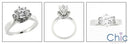 Engagement 1.0 Ct Round Center Base Pave Cubic Zirconia Cz Ring