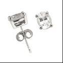 1 Ct Oval Cubic Zirconia CZ Earrings