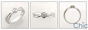 Solitaire 0.20 Round Bezel Cubic Zirconia Cz Ring