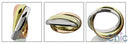 Wedding Three tone gold Cubic Zirconia CZ Band 