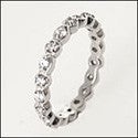 Eternity 1.25 TCW Round Prong Set Cubic Zirconia Cz Ring