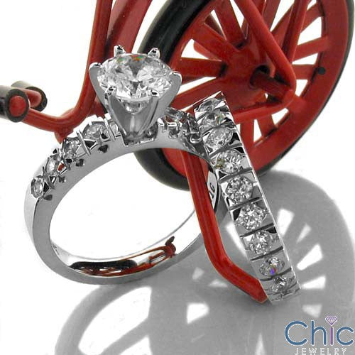 Engagement Finest Quality Round CZ Set in 6 Prongs Cubic Zirconia Cz Ring
