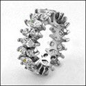 Eternity 4 Marquise Ct Round Prong Cubic Zirconia Cz Ring