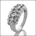 Fine Jewelry Baguette Ct Round Channel Cubic Zirconia Cz Ring