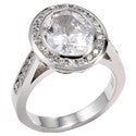Anniversary 2.5 Oval Diamond CZ in Halo Cubic Zirconia Cz Ring