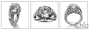 Engagement 1.75 Round Stone Criss Cross Pave Cubic Zirconia Cz Ring