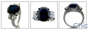 3 Stone Sapphire Oval 3 Ct Center Half Ct Oval Cubic Zirconia Cz Ring