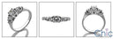 Anniversary 0.45 round Center Prong Ct Pave Set Cubic Zirconia Cz Ring