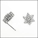 Round Share Prong Cubic Zirconia CZ Earrings