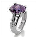 Anniversary 4 Ct Oval Amethyst Cubic Zirconia Cz Ring