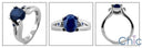 Anniversary 1.5 Oval Sapphire Blue Cubic Zirconia Cz Ring
