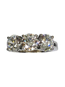 Past Present Future 3 Stone Cubic Zirconia Ring 14K W Gold