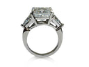 9 CARAT PRINCESS CUT CUBIC ZIRCONIA 3 STONE RING 14K WHITE GOLD
