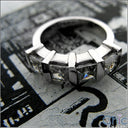 Anniversary .30 Ct Each Princess 4 Stone Channel Cubic Zirconia Cz Ring