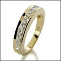 Wedding Princess Channel Set 1 Ct Cubic Zirconia CZ Band 