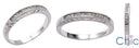 Wedding Custom HCt Engraved Shank Pave Set Round Stone Cubic Zirconia CZ Band 