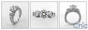 Anniversary 2 Ct Round Engraved Shank Bezel Cubic Zirconia Cz Ring