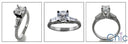 Engagement Half Ct Asscher Ct tapered baguettes Cubic Zirconia Cz Ring