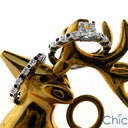 Matching Set 0.65 Round Center Channel Cubic Zirconia Cz Ring