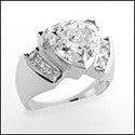 Anniversary 6 Ct Triangle Channel Princess Cubic Zirconia Cz Ring