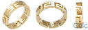 Plain Wedding Greek Hieroglif Eternity Cubic Zirconia CZ Band 