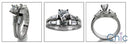 Matching Set 0.5 Heart Center Channeled Baguette Cubic Zirconia Cz Ring