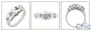 Fine Jewelry 1Ct Round Half Bezel Ct Prongs Cubic Zirconia Cz Ring