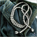 Cubic Zirconia Cz 21 TCW Pear Ct Round Necklace