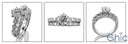 Matching Set Round 1 Ct Ct Channel wedding Cubic Zirconia Cz Ring