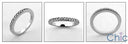 Wedding .18 TCW Pave Narrow Shank Cubic Zirconia CZ Band 