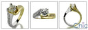 Engagement Two Tone 0.60 Round Center Pave Cubic Zirconia Cz Ring