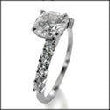 Engagement Round 1 Ct .50 Share Prong Set on Cubic Zirconia Cz Ring