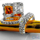 Matching Set 1 Ct Round Center 1.3 Ct Cubic Zirconia Cz Ring