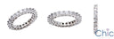 Eternity 2 Ct Round Tone Share Prong Cubic Zirconia Cz Ring