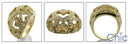 Heart Contoured Cubic Zirconia Pave Set Yellow Gold Ring