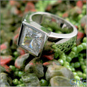Solitaire 1.5 Princess Full Bezel Set Engagement Cubic Zirconia Cz Ring