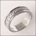 Mens Satin Ct High Polish Braided Wedding Band