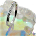 Wedding .75 TCW Channel Set Baguettes Cubic Zirconia CZ Band