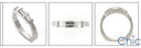 Wedding Baguettes in Channel Euro Shank Cubic Zirconia CZ Band 