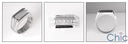 Princess Cubic Zirconia Wedding Band For Men 14K White Gold